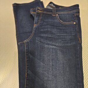 Women's INC Dark Blue Jeans Size 4 Straight Leg Regular Fit Crop